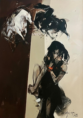 Akdoğan Topaçlıoğlu imzalı tablo — Yağlı Boya, 70×50 cm, 40.000 TL müzayede satışı