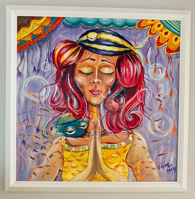 Çiçek Şahinkaya imzalı tablo — Akrilik Boya, 50×50 cm, 7.000 TL müzayede satışı