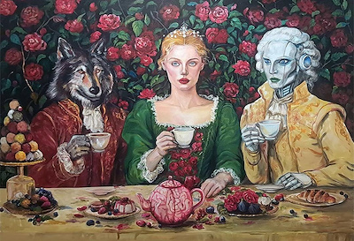 Buket Alçiçek imzalı tablo — Akrilik Boya, 100×140 cm, 13.000 TL müzayede satışı