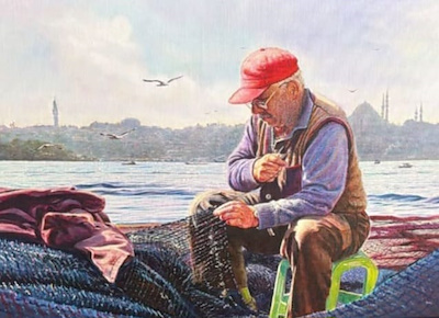 Mustafa Sekban imzalı tablo — Yağlı Boya, 50×70 cm, 400.000 TL müzayede satışı