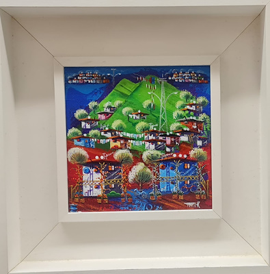 Mustafa Özkan imzalı tablo — Yağlı Boya, 15×15 cm, 27.500 TL müzayede satışı