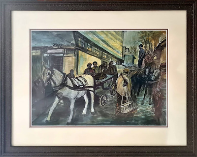 Bengi Türkoğlu imzalı tablo — Karışık Teknik, 30×42 cm, 3.000 TL müzayede satışı
