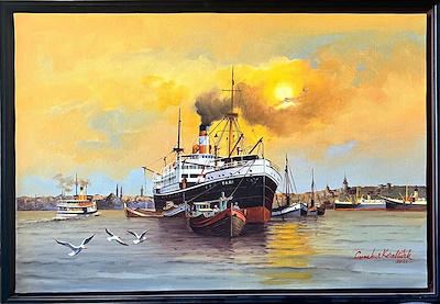 Cumhur Koraltürk imzalı tablo — Yağlı Boya, 72×52 cm, 32.500 TL müzayede satışı