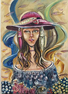 Çiçek Şahinkaya imzalı tablo — Yağlı Boya, 30×42 cm, 7.000 TL müzayede satışı
