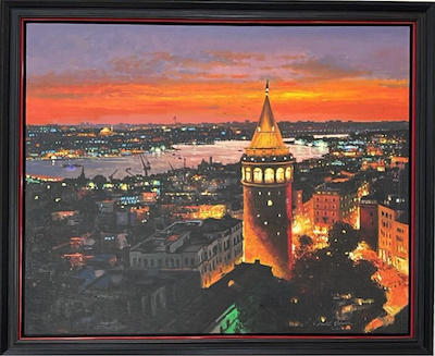 Mustafa Eldeniz imzalı tablo — Yağlı Boya, 120×100 cm, 27.500 TL müzayede satışı