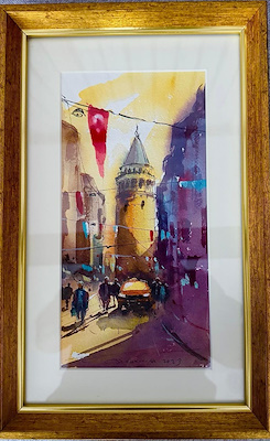 Yusuf Kemal Çankaya imzalı tablo — Sulu Boya, 25×35 cm, 3.000 TL müzayede satışı