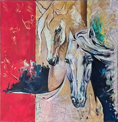 İsimsiz imzalı tablo — Karışık Teknik, 100×100 cm, 2.500 TL müzayede satışı