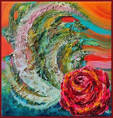 Aysun Cançat imzalı tablo — Karışık Teknik, 27×27 cm, 2.500 TL müzayede satışı