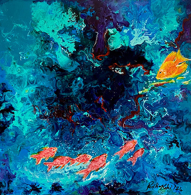 Perihan Keki imzalı tablo — Akrilik Boya, 40×40 cm, 2.500 TL müzayede satışı