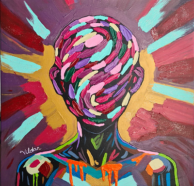 Vildan Altınkaya imzalı tablo — Akrilik Boya, 60×60 cm, 6.000 TL müzayede satışı