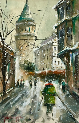 Barbaros Güç imzalı tablo — Sulu Boya, 35×53 cm, 4.500 TL müzayede satışı