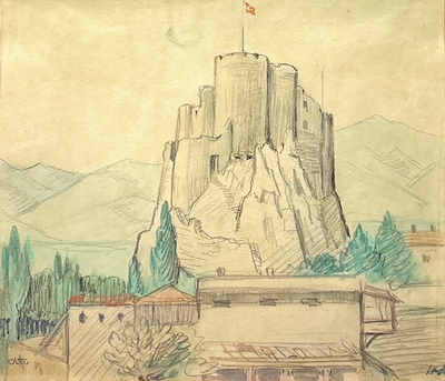 Şemsi Arel imzalı tablo — 24×27 cm, 8.500 TL müzayede satışı
