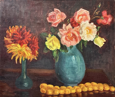 Büyükadalı Ressam Marie Behar imzalı tablo — Yağlı Boya, 36×41 cm, 7.500 TL müzayede satışı