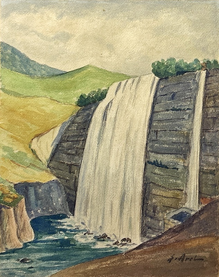 Şemsi Arel imzalı tablo — Sulu Boya, 31×23 cm, 11.000 TL müzayede satışı