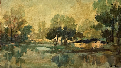 Abdullah Meriçadalı imzalı tablo — Yağlı Boya, 23×39 cm, 6.000 TL müzayede satışı
