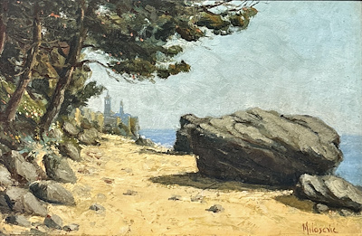 Milosevic imzalı tablo — Yağlı Boya, 23×33 cm, 3.000 TL müzayede satışı