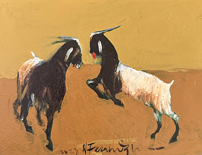 Necati Seydi Ferahoğlu imzalı tablo — Akrilik Boya, 10×20 cm, 2.500 TL müzayede satışı