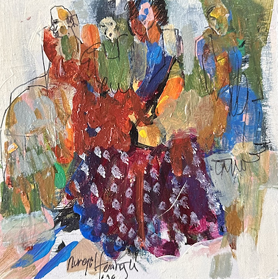 Nurgül Ferahoğlu imzalı tablo — Akrilik Boya, 10×10 cm, 1.300 TL müzayede satışı