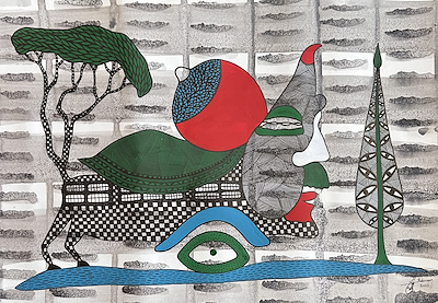 Özgür Rakıciyan imzalı tablo — Karışık Teknik, 35×50 cm, 1.850 TL müzayede satışı
