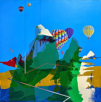 Mehmet Yıldırım imzalı tablo — Yağlı Boya, 100×100 cm, 15.000 TL müzayede satışı