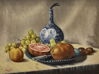 Süleyman Seyyit'ten Kopya imzalı tablo — Yağlı Boya, 35×45 cm, 7.000 TL müzayede satışı