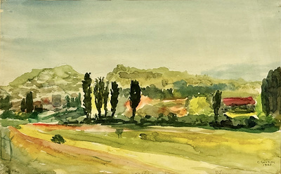 Cemal Güvenç imzalı tablo — Sulu Boya, 29×44 cm, 3.000 TL müzayede satışı