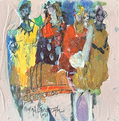 Nurgül Ferahoğlu imzalı tablo — Akrilik Boya, 10×10 cm, 850 TL müzayede satışı