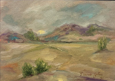 Tuna Gün imzalı tablo — Yağlı Boya, 18×24 cm, 1.500 TL müzayede satışı