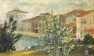 İhap Hulusi Görey imzalı tablo — Guaj, 26.5×43.5 cm, 70.000 TL müzayede satışı