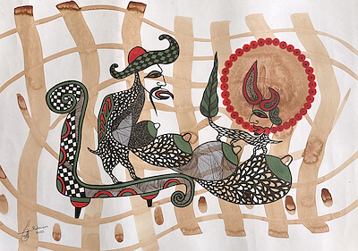 Özgür Rakıciyan imzalı tablo — Karışık Teknik, 35×50 cm, 1.600 TL müzayede satışı