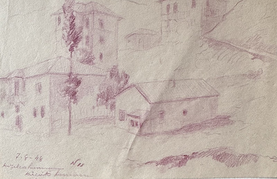 Sadık Göktuna imzalı tablo — Karışık Teknik, 10×15 cm, 1.500 TL müzayede satışı