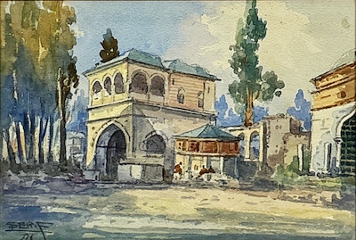 Şerif Renkgörür imzalı tablo — Sulu Boya, 14×20 cm, 9.000 TL müzayede satışı