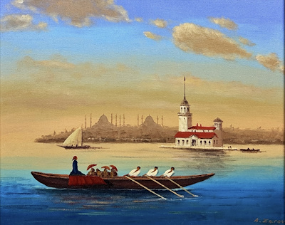 Andon Zarov imzalı tablo — Yağlı Boya, 40×50 cm, 7.500 TL müzayede satışı