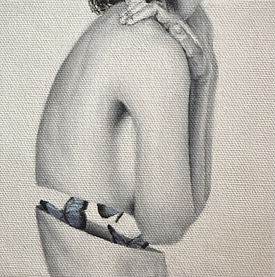 Selin Çelikdelen imzalı tablo — Yağlı Boya, 12×12 cm, 2.250 TL müzayede satışı