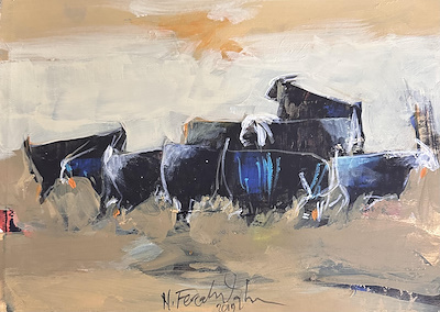Necati Seydi Ferahoğlu imzalı tablo — Akrilik Boya, 20×28 cm, 2.500 TL müzayede satışı