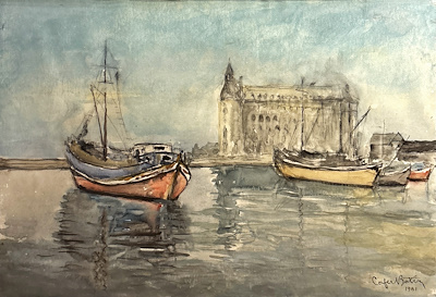 Cafer Bater imzalı tablo — Sulu Boya, 50×70 cm, 6.000 TL müzayede satışı