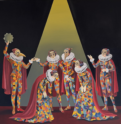 Yaren Manas imzalı tablo — Yağlı Boya, 100×100 cm, 112.500 TL müzayede satışı