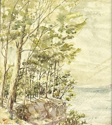 Vahap Taşkınsoy imzalı tablo — Sulu Boya, 35×30 cm, 4.000 TL müzayede satışı
