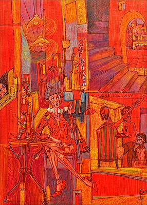 Ahmet Güçsav imzalı tablo — Karışık Teknik, 63×45 cm, 11.000 TL müzayede satışı