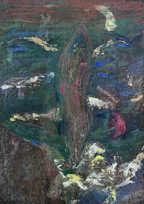Şenol Yorozlu imzalı tablo — Pastel Boya, 34.3×24.3 cm, 22.500 TL müzayede satışı
