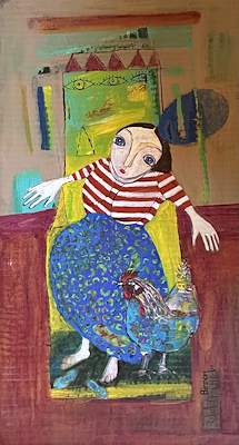Birsen Karaosman imzalı tablo — Akrilik Boya, 46×24 cm, 22.750 TL müzayede satışı