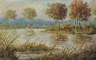Asker Ressam Rüstem Avcıl imzalı tablo — Yağlı Boya, 20×30 cm, 6.000 TL müzayede satışı