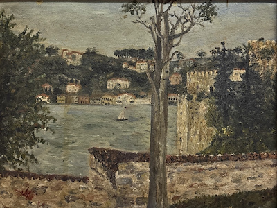 Eski Türkçe imzalı tablo — Yağlı Boya, 25×32.5 cm, 17.500 TL müzayede satışı