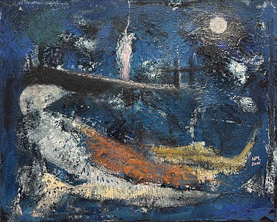 Nihal Mavigök imzalı tablo — Akrilik Boya, 35×50 cm, 5.000 TL müzayede satışı