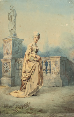 Zabinsky imzalı tablo — Sulu Boya, 50×30 cm, 12.500 TL müzayede satışı