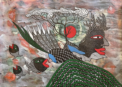 Özgür Rakıciyan imzalı tablo — Karışık Teknik, 35×50 cm, 2.100 TL müzayede satışı