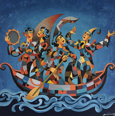 Yaren Manas imzalı tablo — Yağlı Boya, 80×80 cm, 67.500 TL müzayede satışı