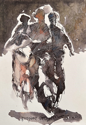 Özgür Eryılmaz imzalı tablo — Sulu Boya, 24×17 cm, 2.550 TL müzayede satışı