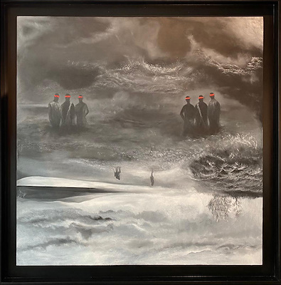 Furkan Koçak imzalı tablo — Yağlı Boya, 100×100 cm, 11.000 TL müzayede satışı