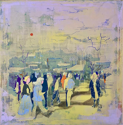 Sedanur Şimşek imzalı tablo — Akrilik Boya, 50×50 cm, 4.000 TL müzayede satışı